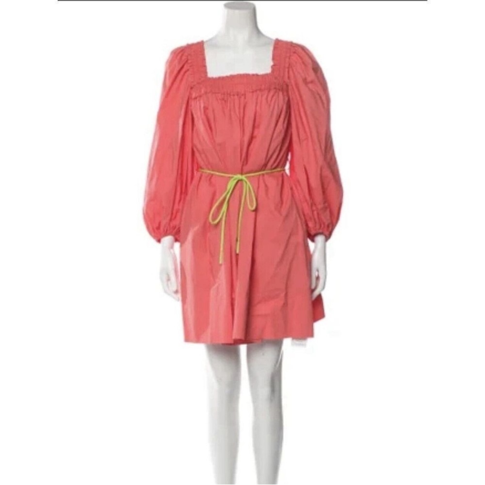 ZIMMERMANN CORAL NINA SMOCKED MINI DRESS - SIZE 3 (RRP $495)
